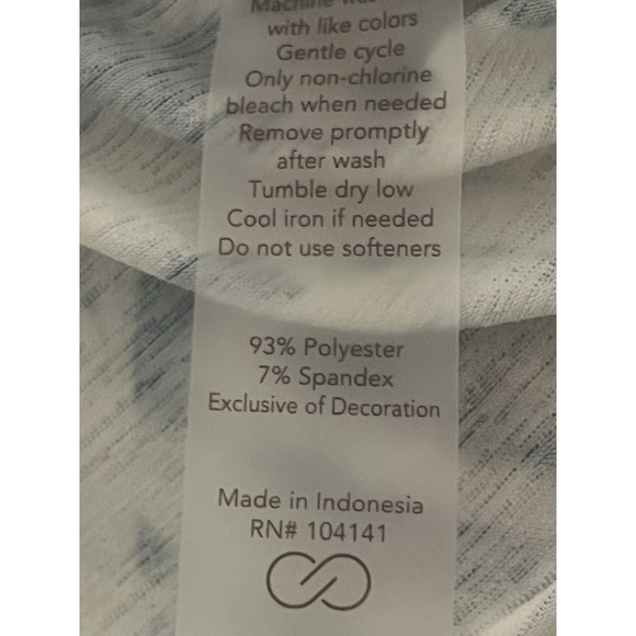 Calia Sleeveless Wrap Front Blouse Womens Size XL White Multi Color Moss Print - Picture 7 of 10